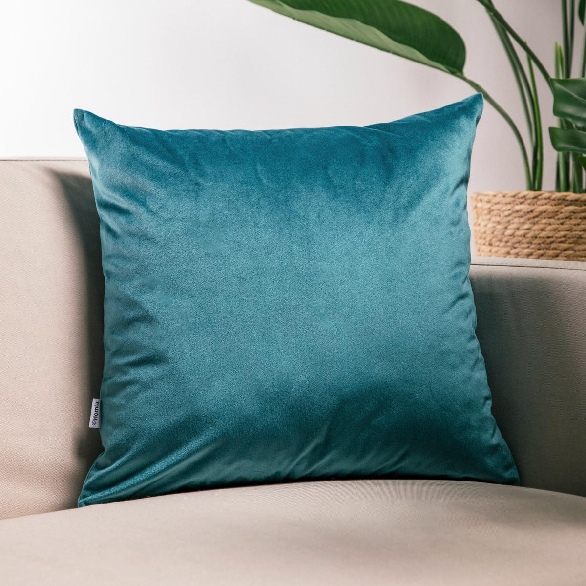 KOPFKISSENBEZUG Gosta türkis 45/45 cm - Türkis, Textil (45/45cm) - Homla
