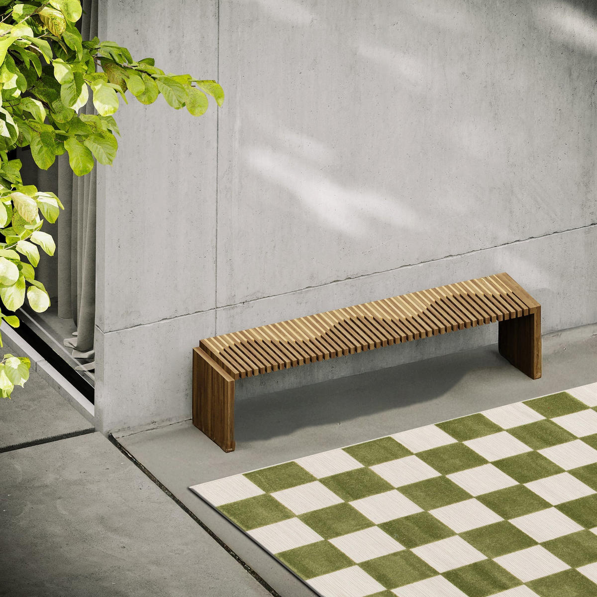 TEPPICH für Innen und Außen mit Skulptureffekt grün - Grün, Textil (120/170cm) - AFK Living