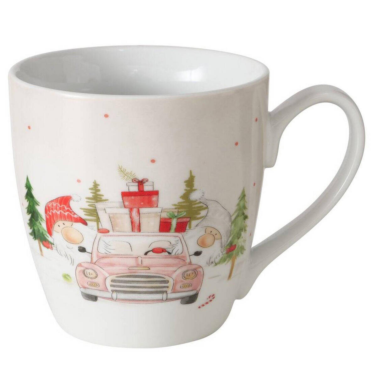 BECHER Carrie 480 ml - Weiß, Keramik (480L) - Boltze Home