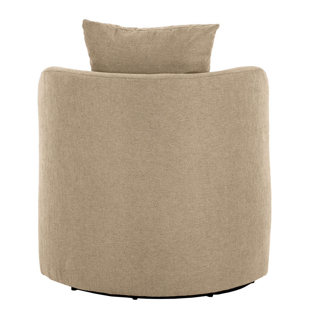 SESSEL - Sandfarben/Schwarz, Textil/Metall (73/67/75cm) - home24