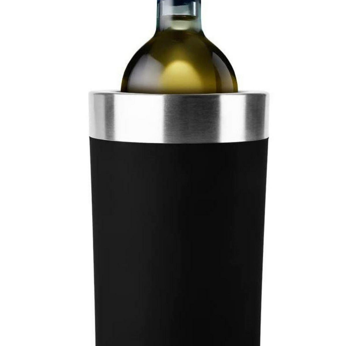 FLASCHENKÜHLER Schwarz Edelstahl 20 cm isoliert - Schwarz, Metall (12.5/20.5cm) - Emsa