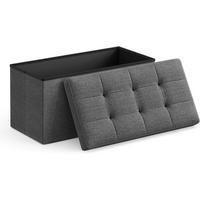 TRUHENBANK Dunkelgrau 76x38 cm Organizer - Grau, Holzwerkstoff (76/38/38cm)