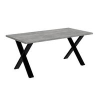 ESSTISCH 160x90x75 cm - Betonoptik / Schwarz - KLYN X - Grau, Holzwerkstoff (160/90/75cm) - ALTDECOR