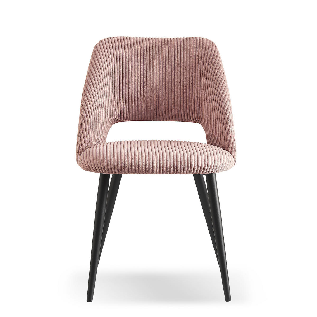 STUHL VICKY Rosa 2 Stück - Rosa, Textil/Metall (53/80/57cm) - B&D Home