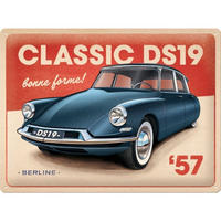 BLECHSCHILD 30/40 cm DS Classic DS19 Berline - Multicolor, Metall (40/30/0.2cm) - Nostalgic-Art