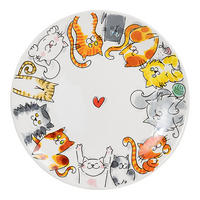 FRÜHSTÜCKSTELLER Katzen in Bunt - 22cm - Multicolor, Keramik (21.8/21.8/2.5cm) - Blond Amsterdam
