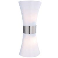 LED AUSSEN-WANDLEUCHTE Edelstahl Opal Weiß - Weiß, Metall (16/35/9.4cm) - Globo Lighting