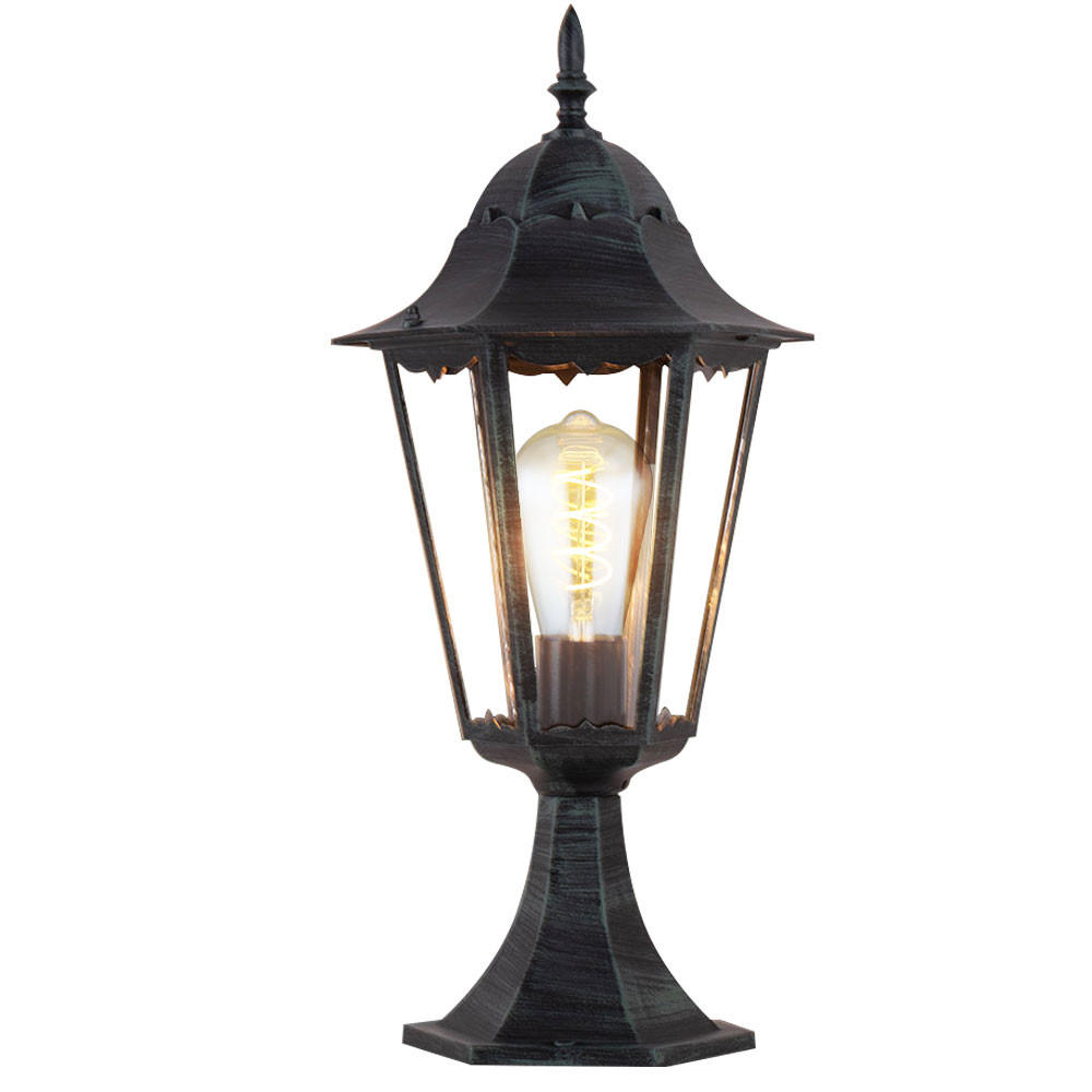 WEGELEUCHTE NORDERNEY Schwarz Spritzwassergeschützt - Schwarz, Glas (23.5/23.5/49cm)