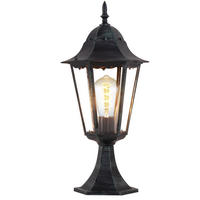 WEGELEUCHTE NORDERNEY Schwarz Spritzwassergeschützt - Schwarz, Glas (23.5/23.5/49cm)