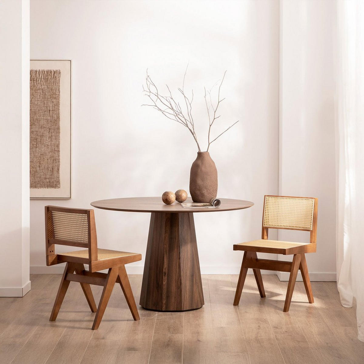 ESSTISCH Olivier Walnuss 120 cm x 76 cm - Walnussfarben, Holzwerkstoff (120/120/76cm) - Klast Home