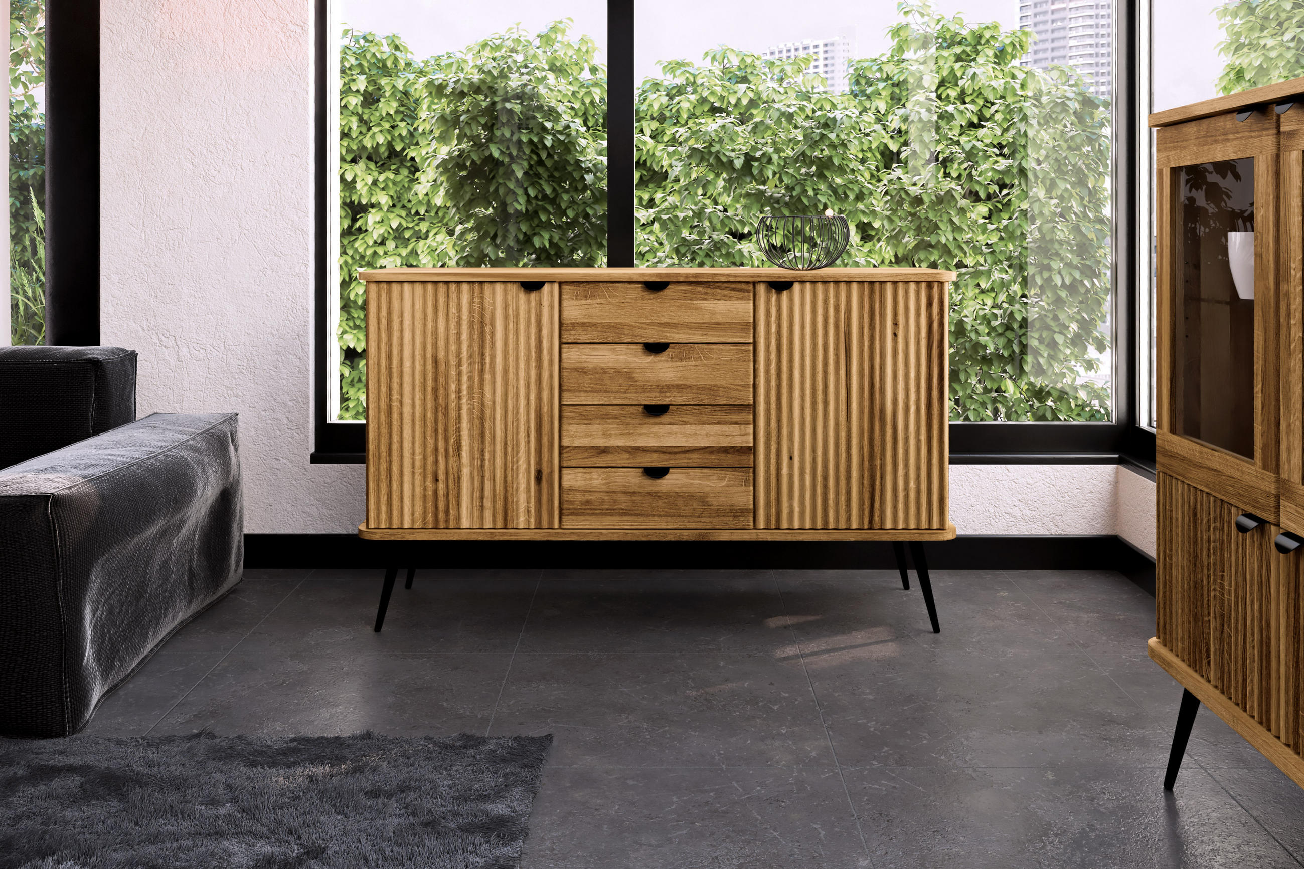 Thumbnail - byoak Kommode, Wildeiche, Holz, Echtholz,Wildeiche, 144x87x46 cm, Wohnzimmer, Kommoden & Sideboards, Kommoden