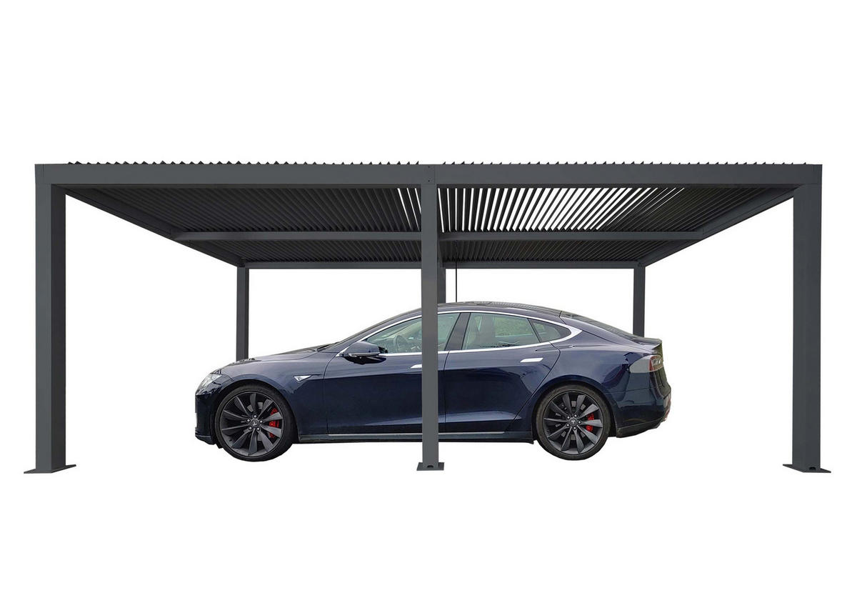 CARPORT Anthrazit - Anthrazit, Metall (583/220/301cm) - MCW