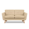 2-SITZER-SOFA TAGIO II mit Armlehnen, Creme/Braun - Creme/Braun, Textil (88/80/153cm) - KONSIMO®