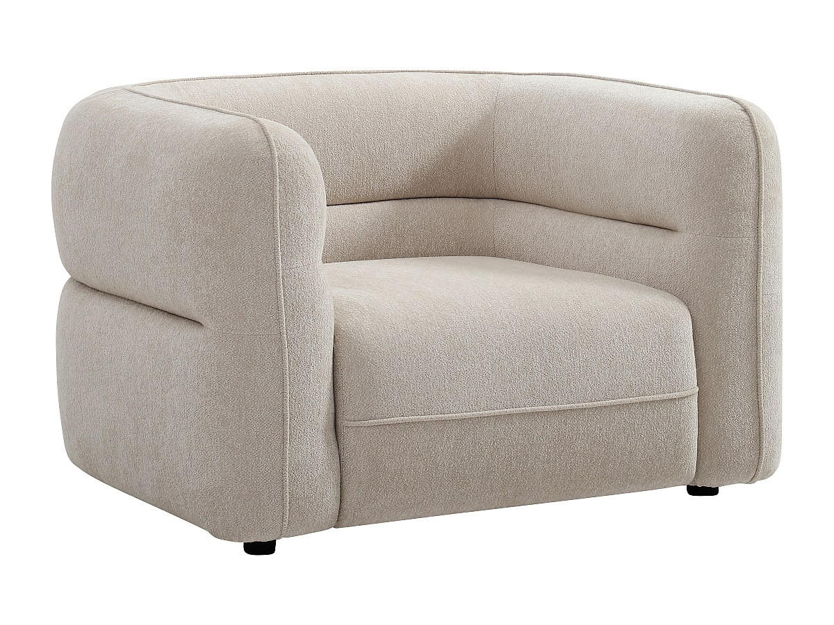 SESSEL - Chenille-Stoff - Beige - TALIENA - Beige, Textil (95/74/120cm) - Vente-Unique