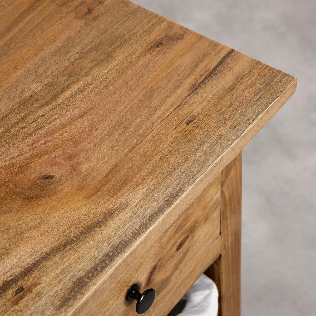 NACHTTISCH TOURNETTE - Braun, Holz (39/71/28cm) - IDIMEX