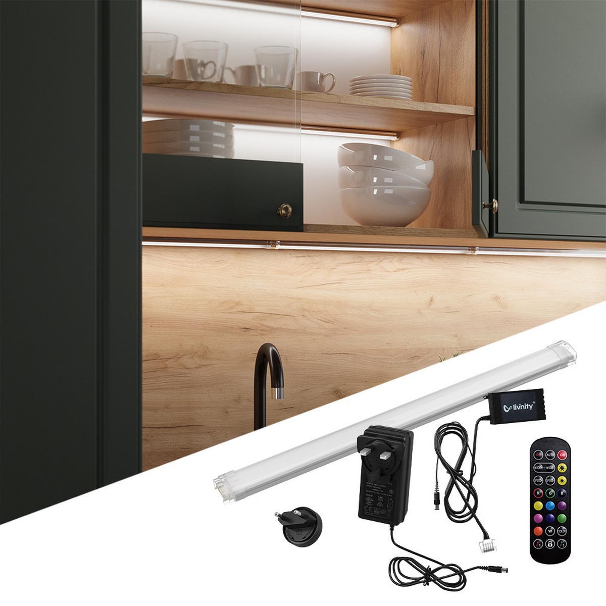 LED-PÁSEK Bílá - bílá, kov (1.5/500/1.5cm) - Vicco