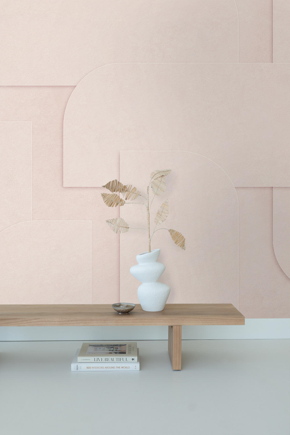 FOTOTAPETE 3D Muster 300 x 279 cm - Pink, Papier (300/279cm) - ESTAhome