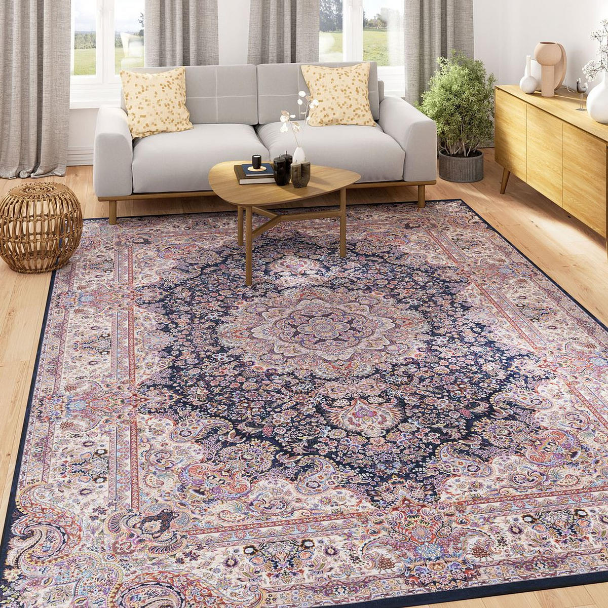 TEPPICH WASCHBAR Verona Darcie Lila - Lila, Textil (160/231cm) - Kukoon Rugs