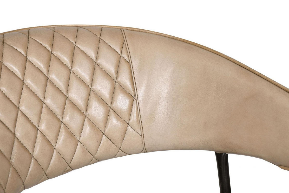 ESSZIMMERSTUHL Mombasa, Leder, Taupe - Taupe, Leder (58/77/61cm) - dasmöbelwerk