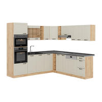 ECKKÜCHE R-Line, Sand Landhaus/Goldkraft Eiche, 247 x 237 cm - Honigeiche/Beige, Holzwerkstoff (247/206.8/60cm) - Vicco
