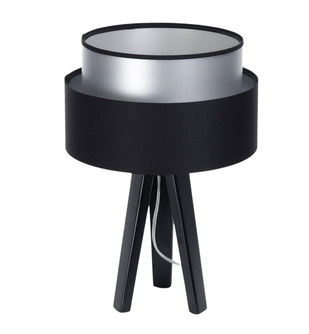 TISCHLAMPE Schwarz 30/45 cm - Silberfarben, Kunststoff (30/0.7/45cm) - ONZENO