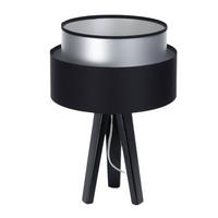 TISCHLAMPE Schwarz 30/45 cm - Silberfarben, Kunststoff (30/0.7/45cm) - ONZENO