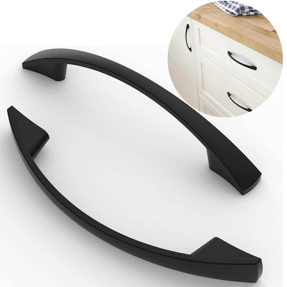 MÖBELGRIFF Schwarz Matt 10er-Set 96 mm - Schwarz, Metall (0.6/2.3/13.6cm)