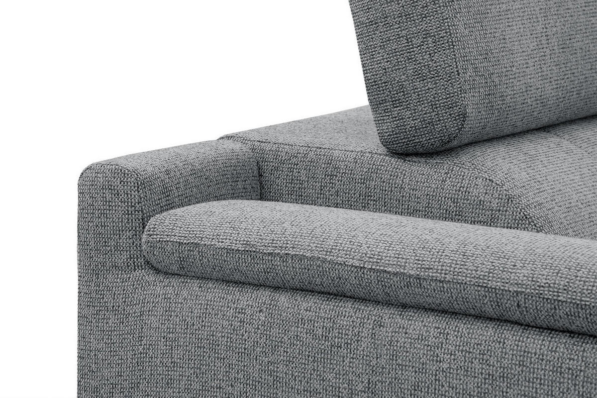 ECKSOFA FIERO 5-Sitzer, grau - Schwarz/Grau, Holzwerkstoff/Textil (290/228cm) - Courtois Laville