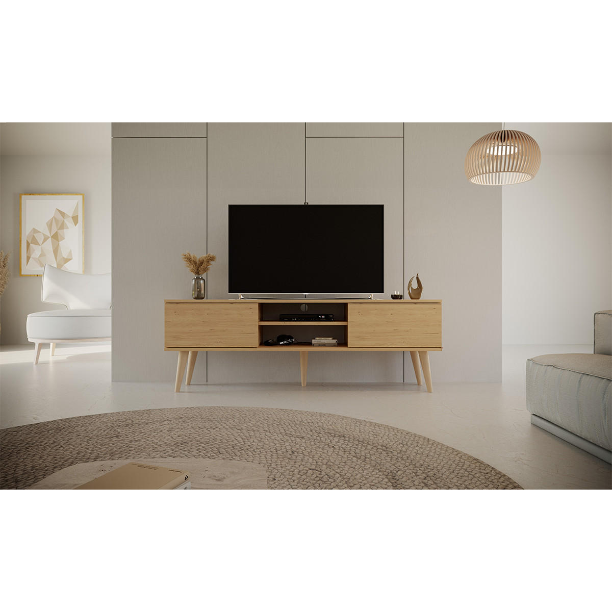 TV-MÖBEL Toronto Holz - Braun, Holzwerkstoff (55/35/160cm) - Petits-meubles