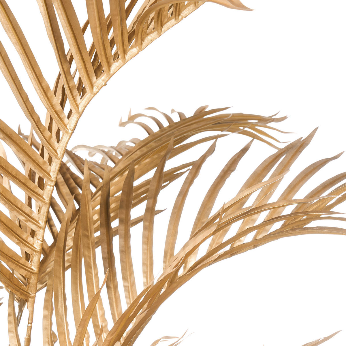KUNSTPFLANZE im Blumentopf 160 cm Gold Areca Palm - Goldfarben, Kunststoff (160cm) - Beliani