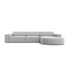 ECKSOFA rechts Jodie aus strukturiertem Stoff hellgrau 4 Sitzplätze - Hellgrau, Textil (166/284cm) - Micadoni