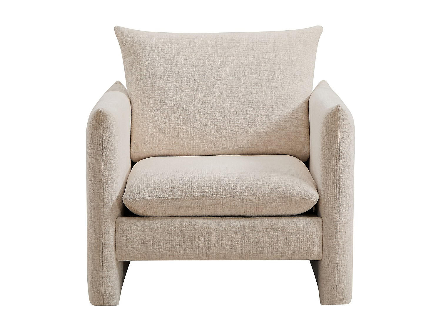 SESSEL mit gerader Rückenlehne - 1 Person - Stoff - Beige - - Beige, Textil (90/87/86cm) - Vente-Unique