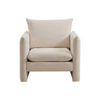 SESSEL mit gerader Rückenlehne - 1 Person - Stoff - Beige - - Beige, Textil (90/87/86cm) - Vente-Unique