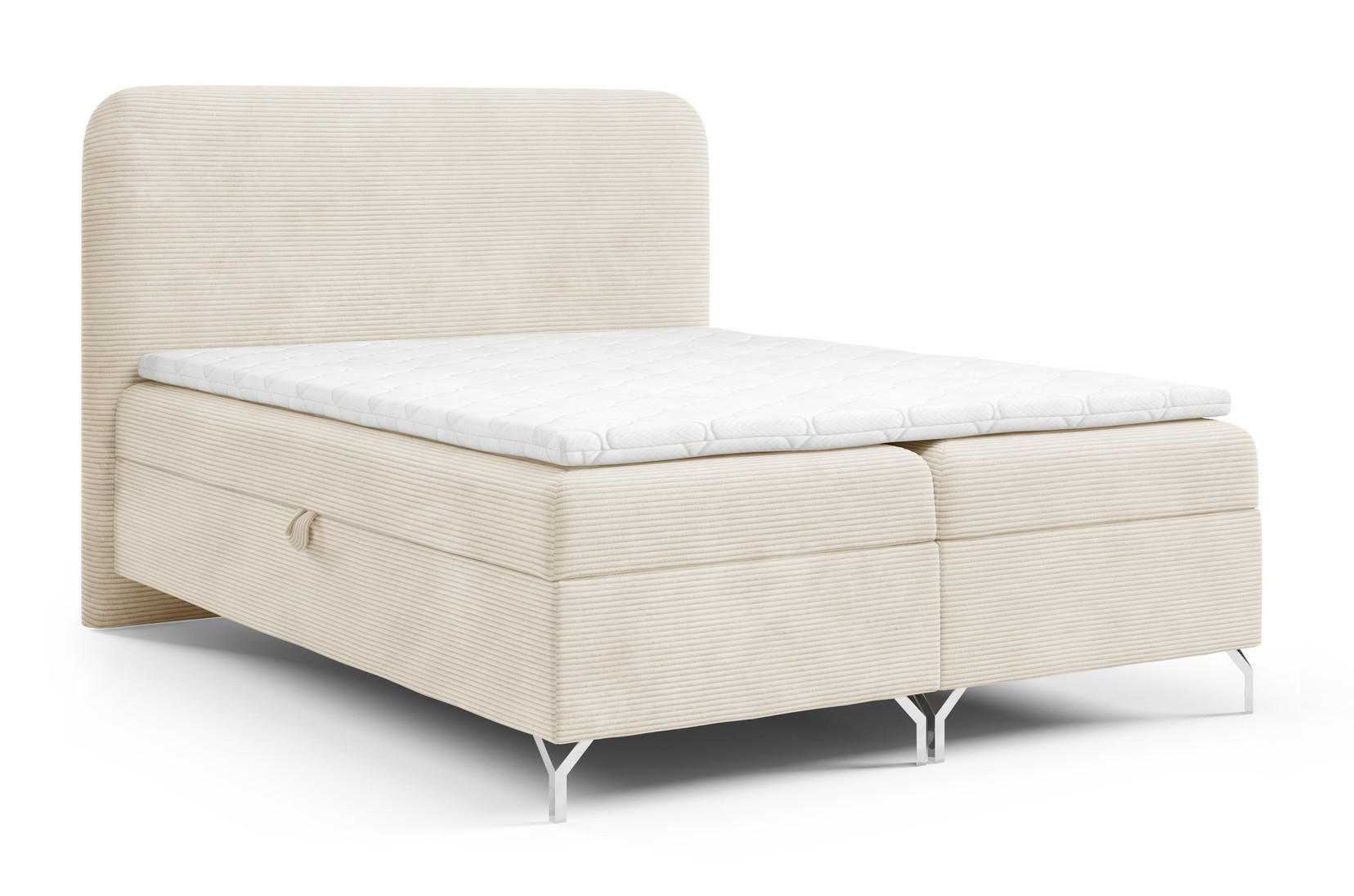 Emporius Boxspringbett Creme 140x200 cm