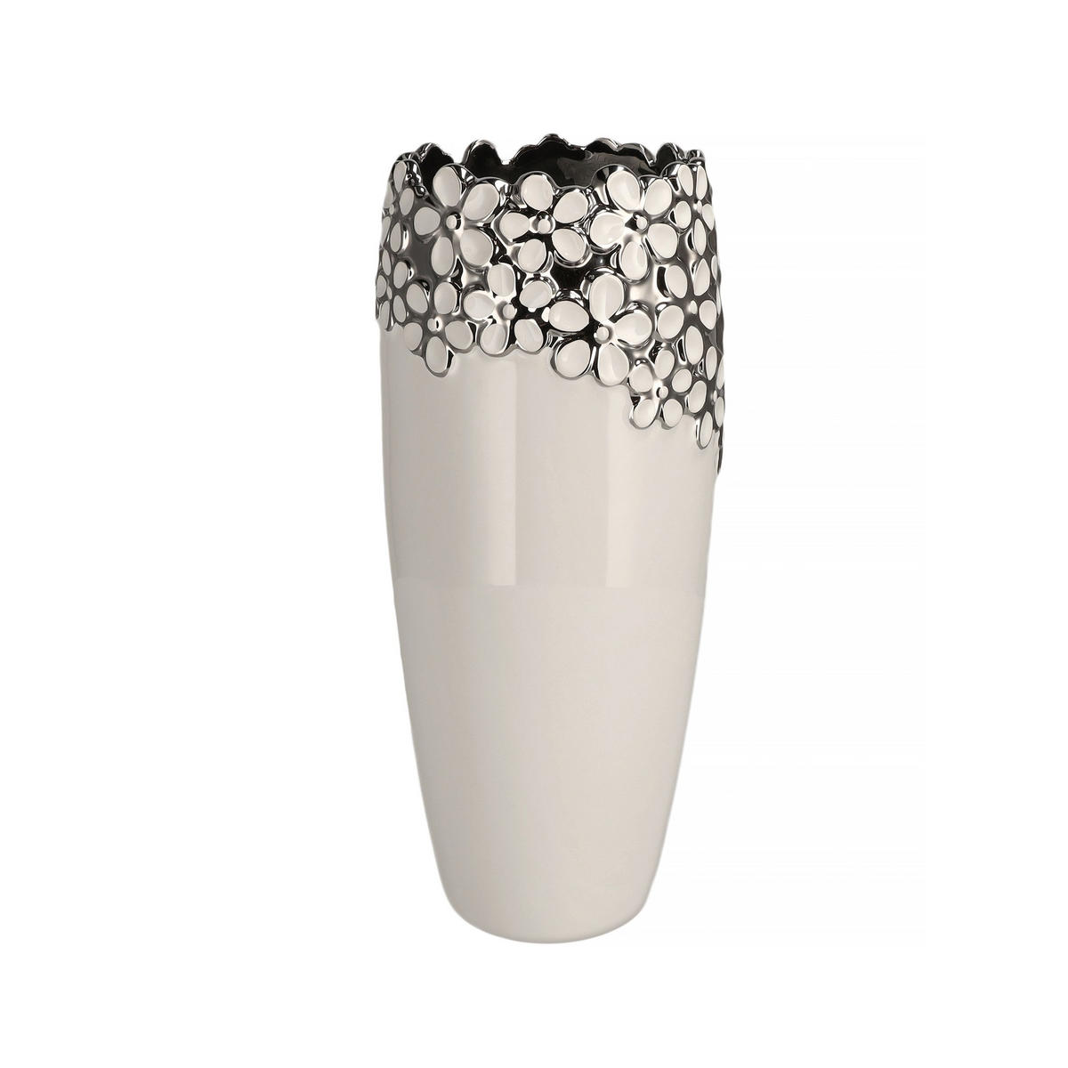 VASE Flosales tube - Weiß, Stein (33cm) - home&you