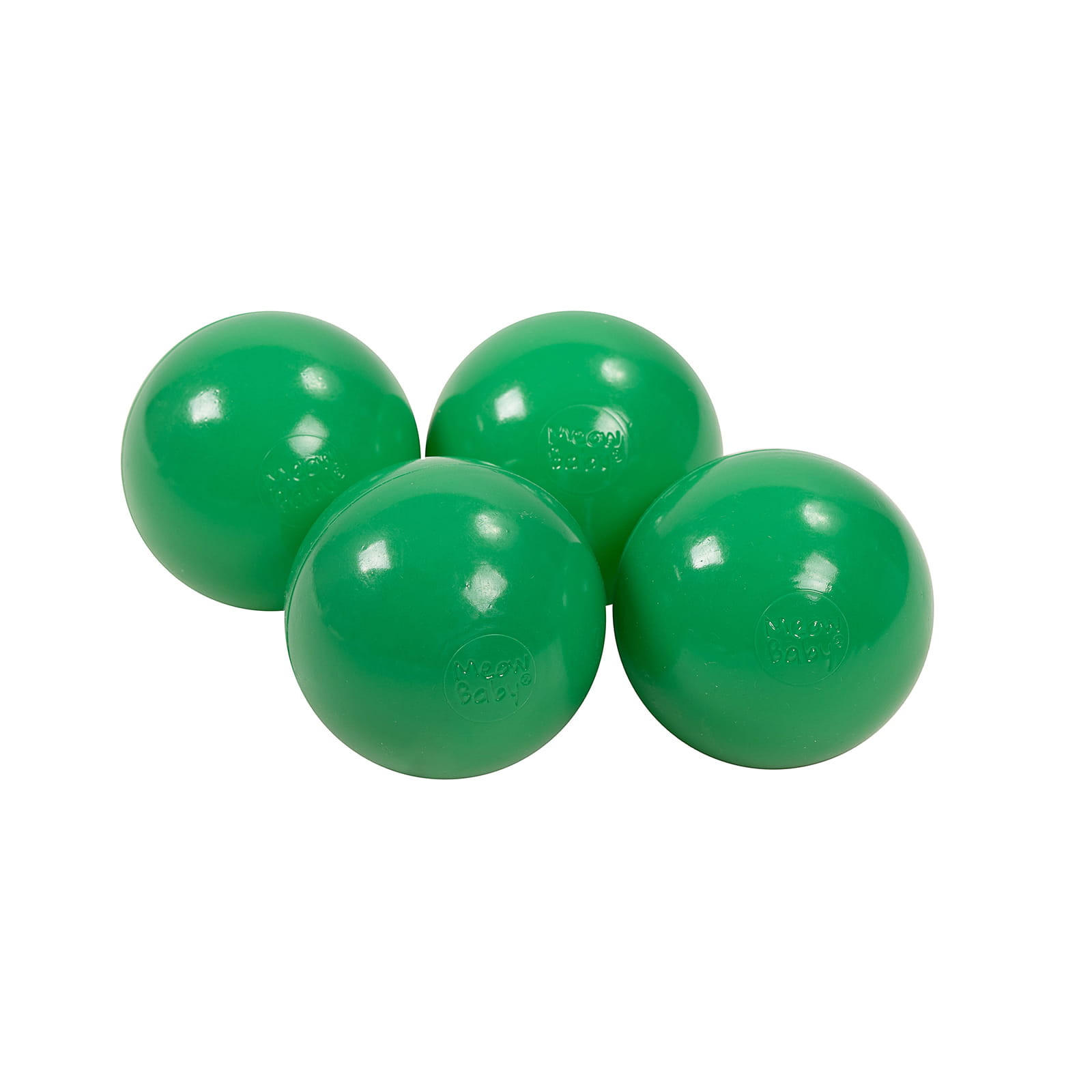 BÄLLE für Bällebad, Kinder Spielbälle, Plastikbälle 50 pcs.: Grün - Grün, Textil (7/7/7cm) - MeowBaby