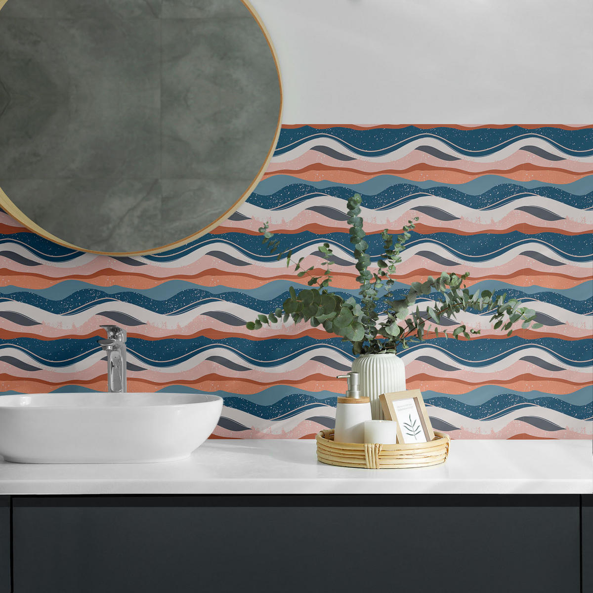 WANDPANEEL 20 Stück 20x20 cm selbstklebend Ondura - Multicolor, Kunststoff (20/1.6/20cm) - Wallfluent