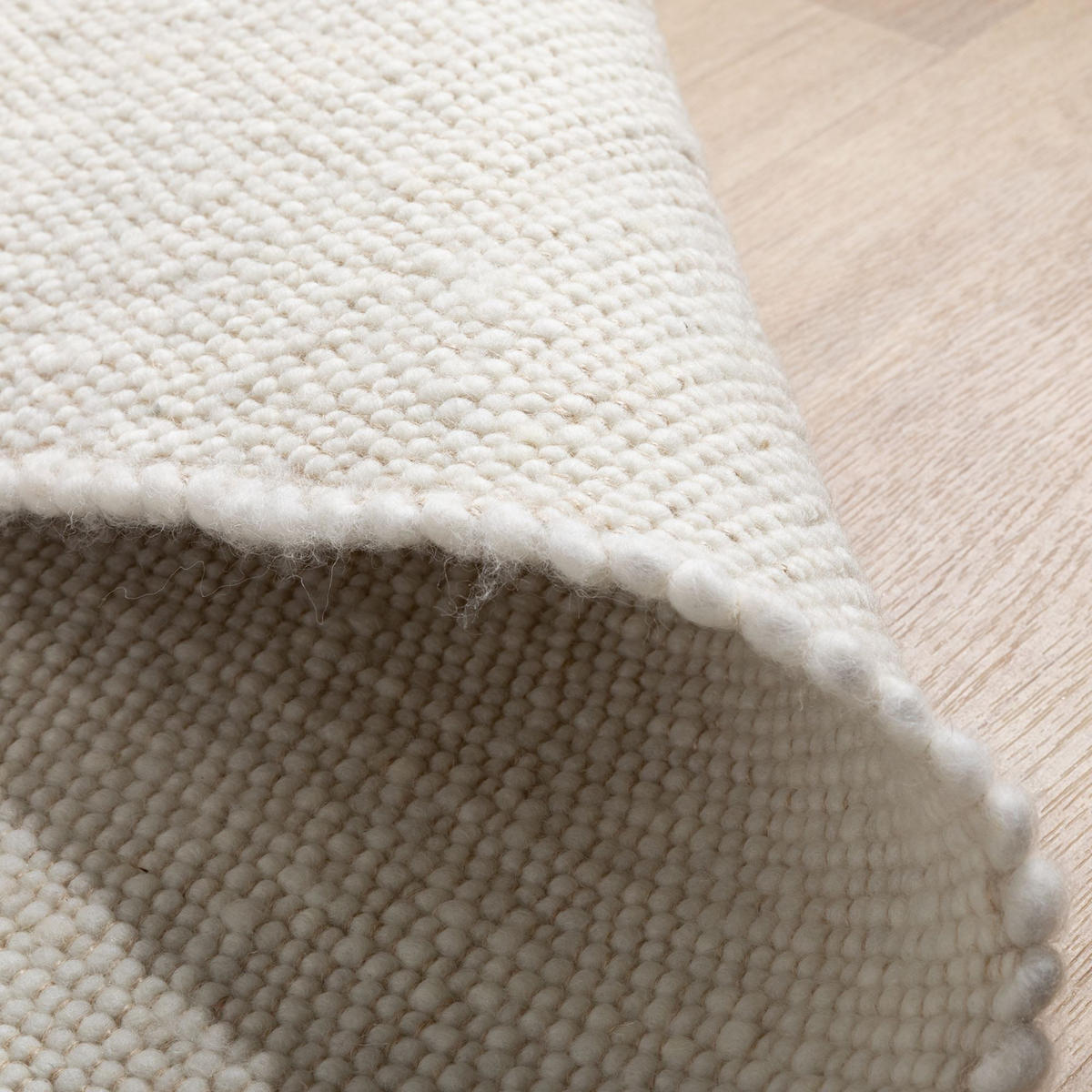 HANDWEBTEPPICH 160/160 cm Kos - Creme, Naturmaterialien (160/160cm) - Steffensmeier