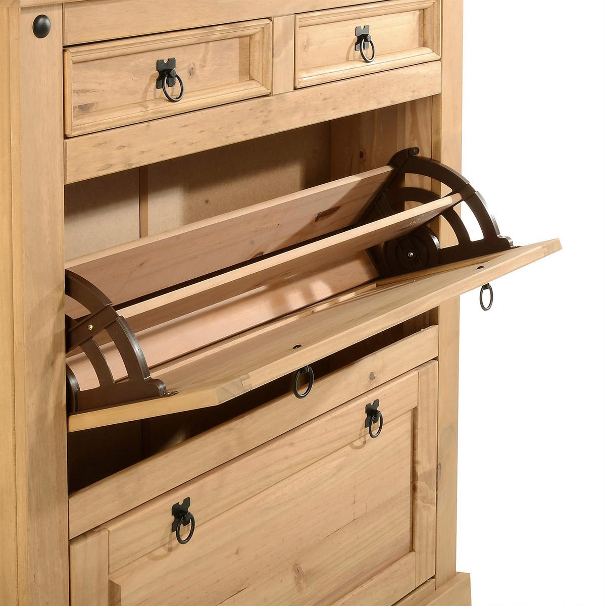 SCHUHSCHRANK TEQUILA - Kieferfarben, Holz (100/110/26cm) - IDIMEX