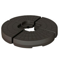 SCHIRMSTÄNDER-GEWICHTE Kaffee 4er-Set 100/100/10,5 cm - Braun, Kunststoff (100/100cm) - PANGIVO