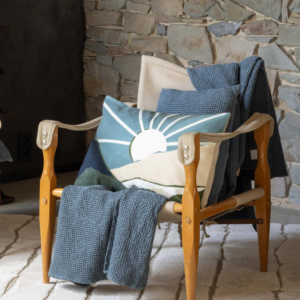 RECYCELTES KISSEN Maia bleigrau 45 x 45 cm - Grau, Textil (45/45cm) - Vivaraise