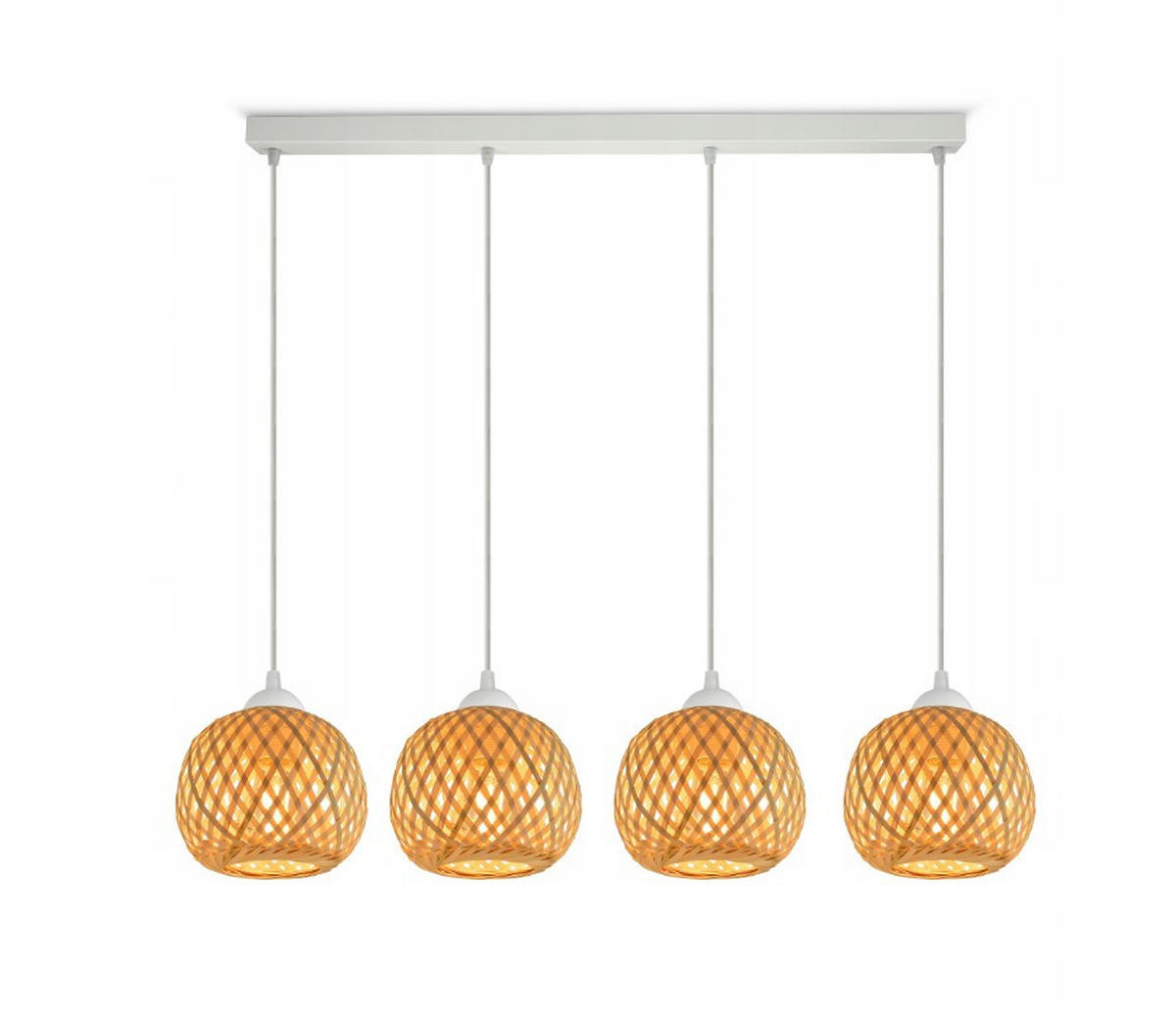 PENDELLEUCHTE BOHO - Beige/Weiß, Glas/Metall (15/90/100cm) - kiki design