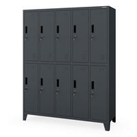 SCHLIESSFACHSCHRANK Bartek - Anthrazit, Metall (136/172/45cm) - Jan Nowak