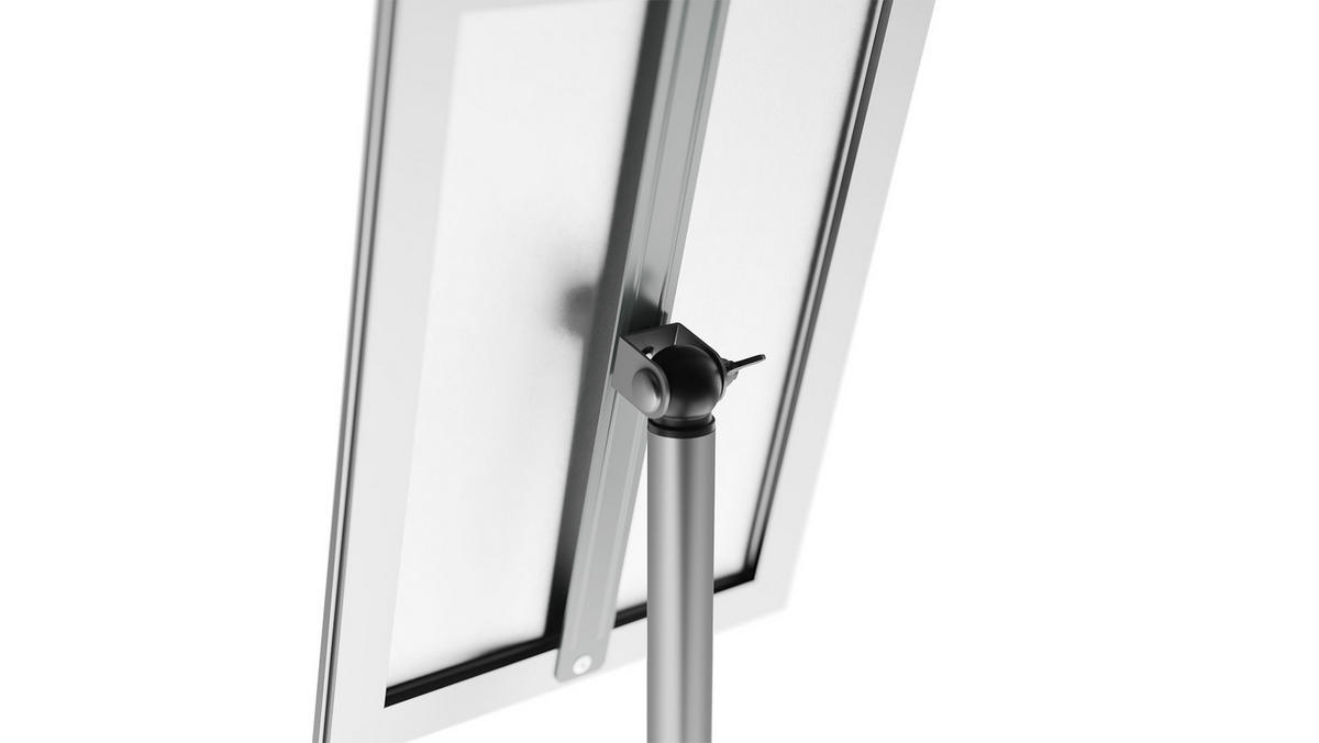 INFORMATIONSSTÄNDER A4, mit Aluminiumrahmen - Weiß, Metall (24/24/108cm) - ALLboards