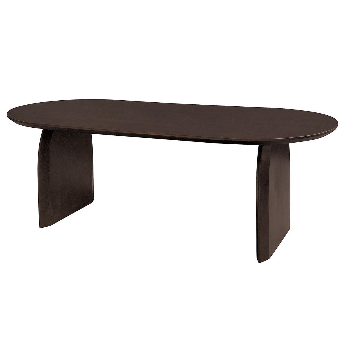 MASSIVER ESSTISCH - Mango massiv - Dunkelbraun, Holz (100/220/77cm) - home24