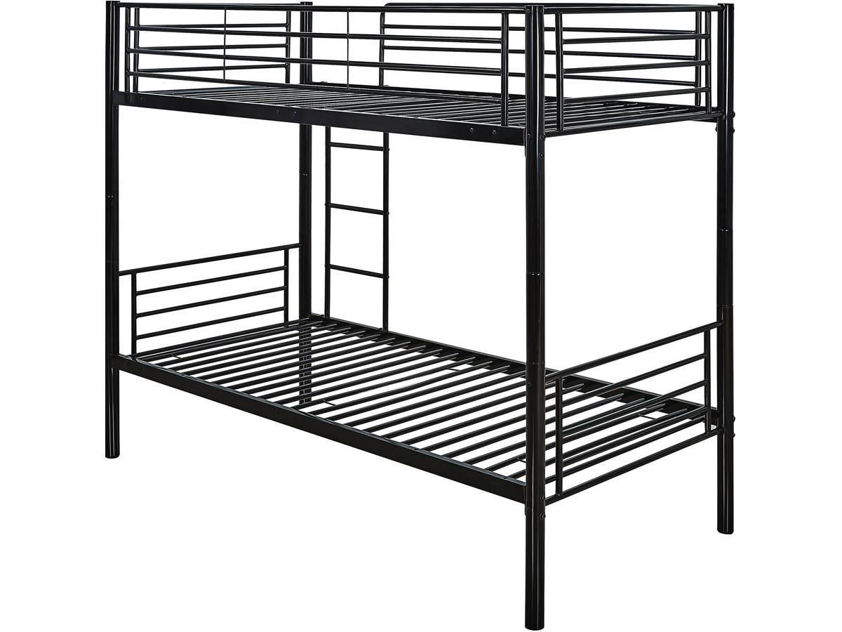 ETAGENBETT adam Schwarz - Schwarz, Metall (190/90cm) - Habitat Garten