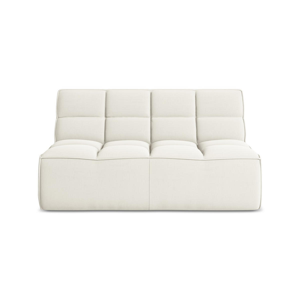 2-SITZER-SOFA Samt Stoff Beige - Beige/Creme, Kunststoff/Textil (160/75/93cm) - LaMiaSofa