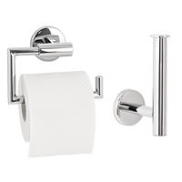 TOILETTENPAPIERHALTER LUCENTE (2er Set), Edelstahl - Chromfarben, Metall (15.5/11/6cm) - bremermann
