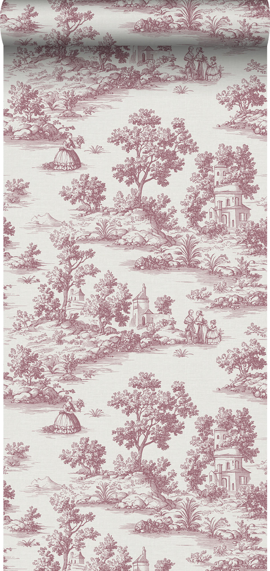 TAPETE Toile de Jouy 53 cm x 10 m - Rot, Papier (53/1000cm) - Sanders & Sanders