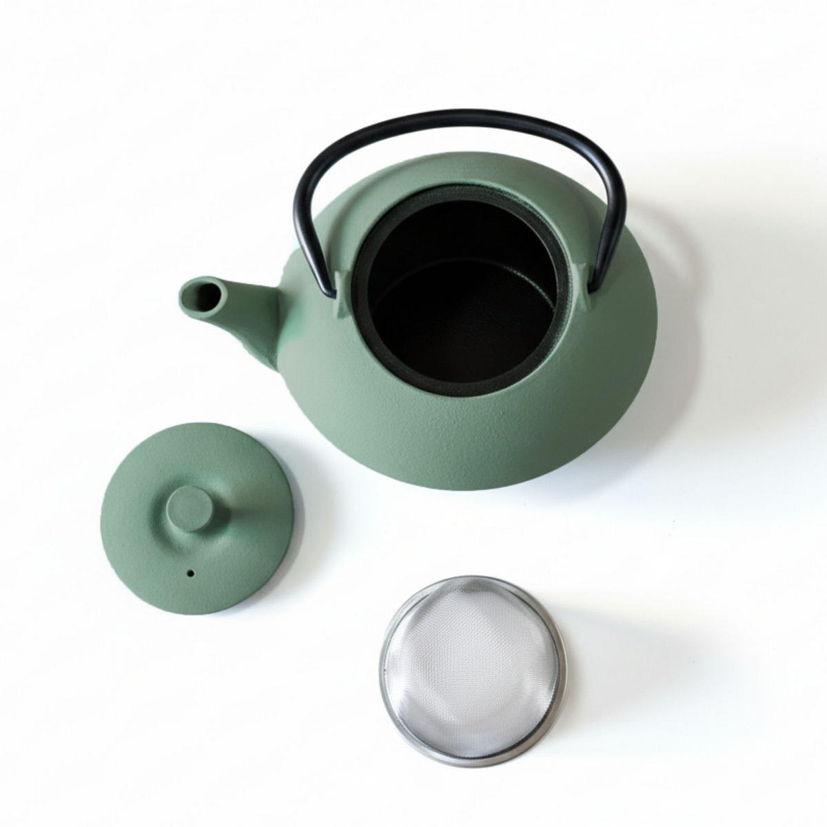 TEEKANNE Gusseisen Nomi 800 ml - Türkis, Metall (0.8L) - AROMELIO